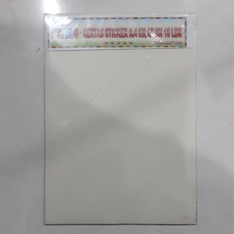 

KERTAS STICKER A4 KILAP ISI 10 LEMBAR : CITRA