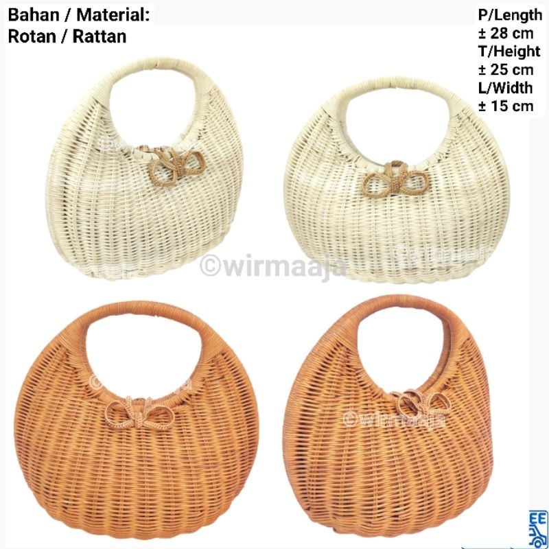 Tas Rotan Bulat model Telor