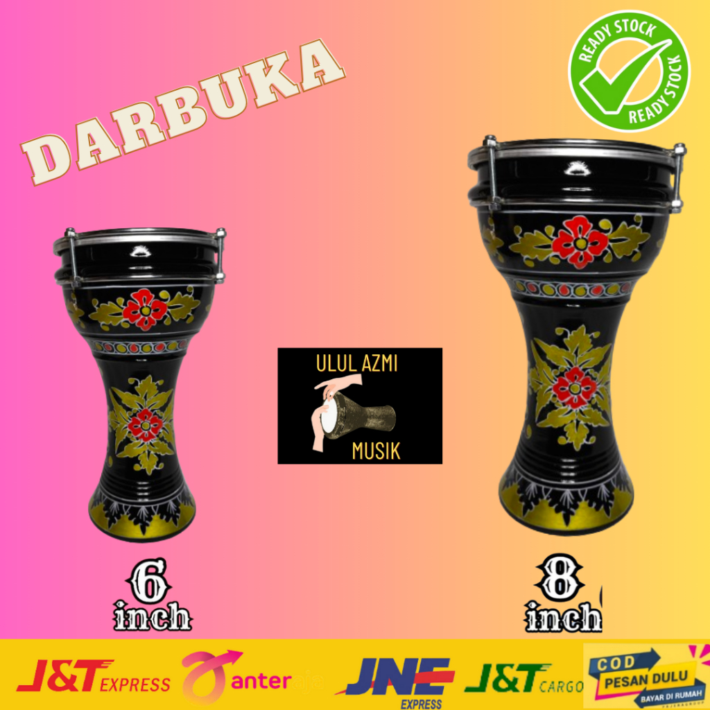DUMBUK PINGGANG 6 INCH MOTIF BATIK MIKA POWER BEAT ASLI MAINAN ANAK DARBUKA ANAK MURAH