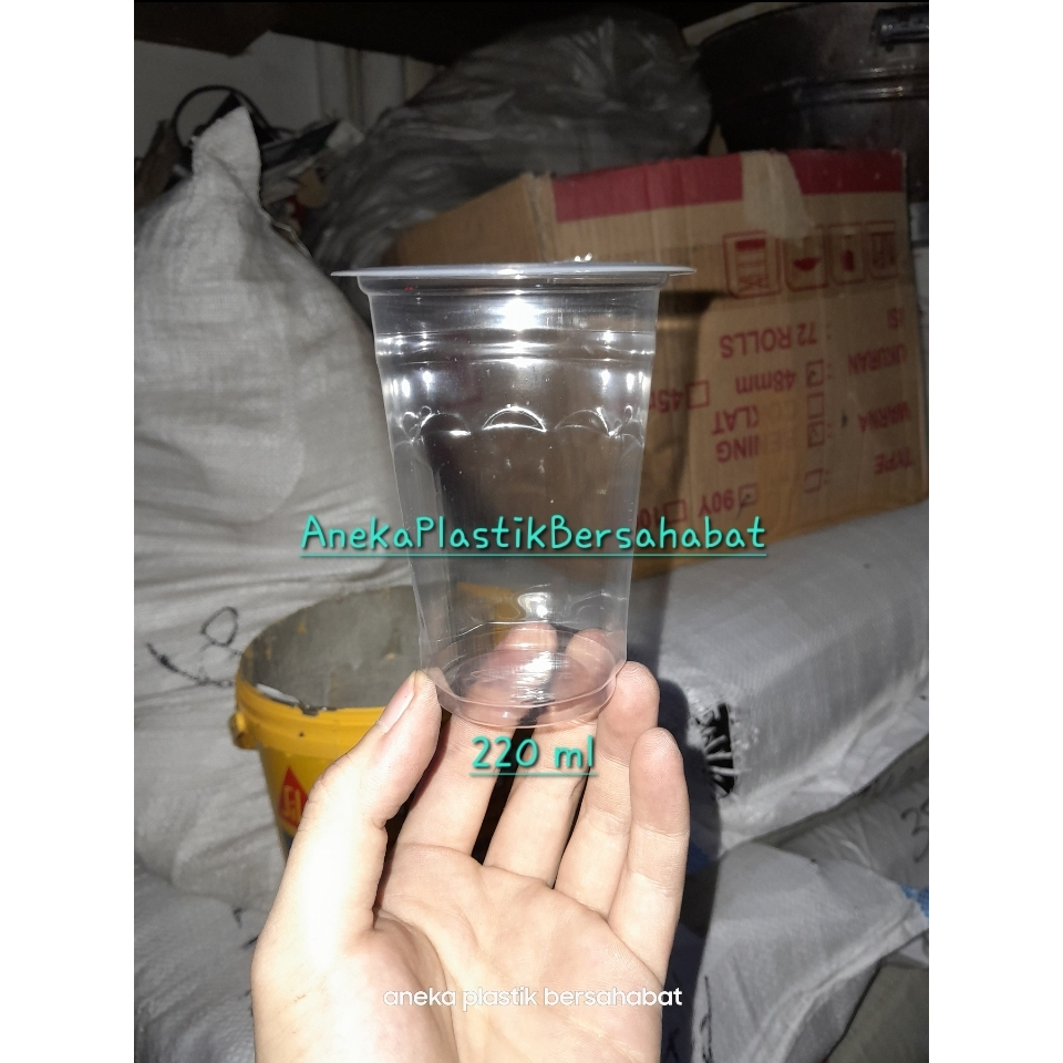cup plastik aqua cup 220 ml , plastik cup , cup plastik sekali pakai , cup plastik pesta