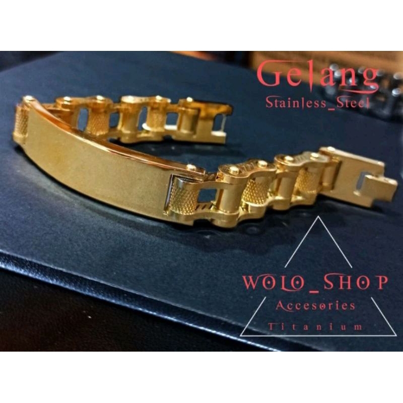 Gelang Titanium Rantai Motor Pria Bikers Keren