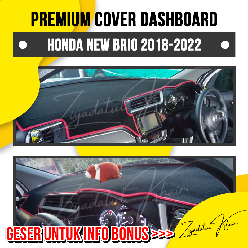 PREMIUM Cover Dashboard New Brio 2017-2024 Aksesoris Alas Pelindung Dasbor Interior Mobil Honda