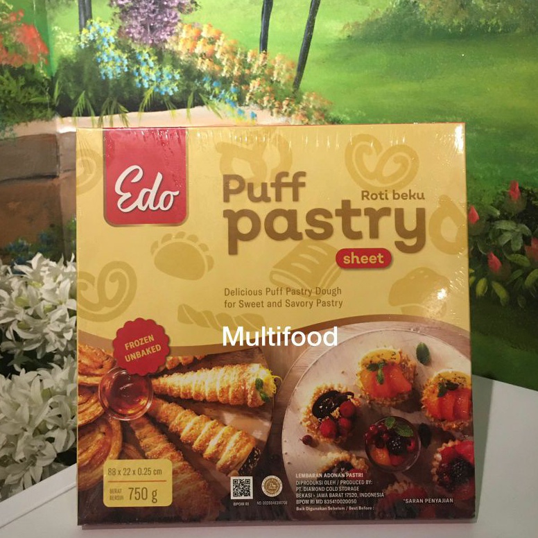 

WUM437 FREE ONGKIR Puff pastry sheet edo murah kulit pastry Halal kulit zuppa