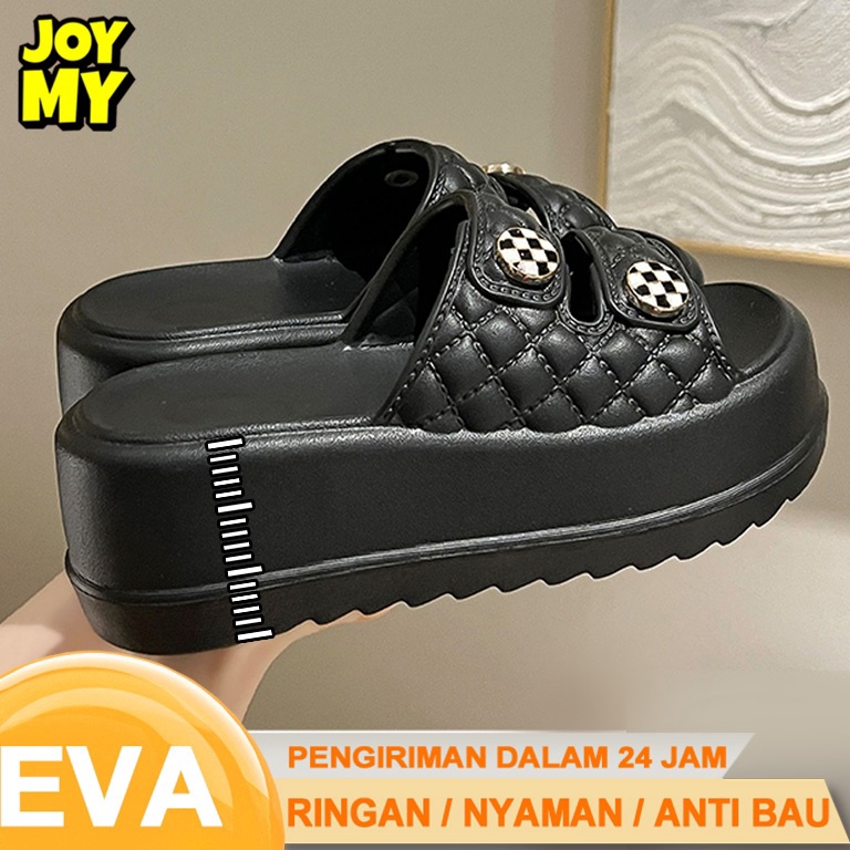 RECOMENDED Sandal wedges wanita tinggi 5cm terbaru korea jelly casual Sendal gunung wanita kekinian 