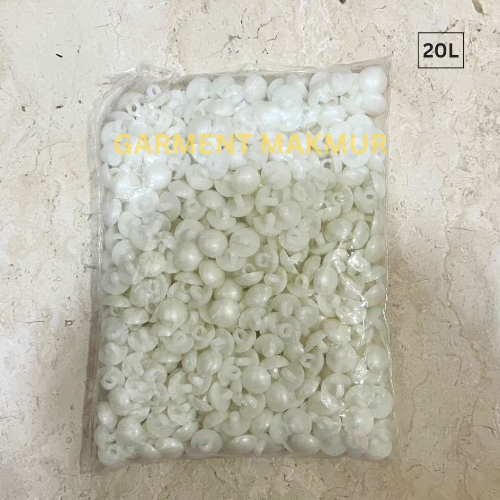 Merchendaisestar Kancing Jamur Bulat Timbul Warna 16L 18L 20L Kancing Jamur Bulat Cekung Warna