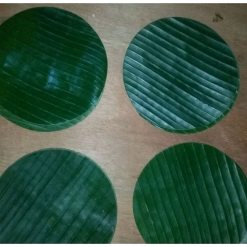 

daun pisang bulat murah segar cocok buat alas makan lestoran diameter 20cm-25cm