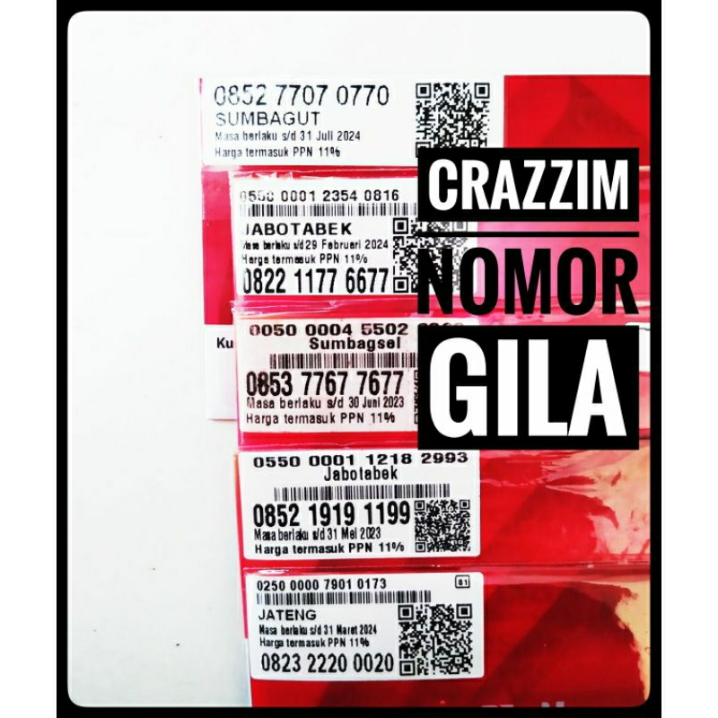 NOMOR CANTIK TELKOMSEL KARTU AS 77677677. 2 Varian 1919 1199. No Cantik Double Triple 222000. Nomor 