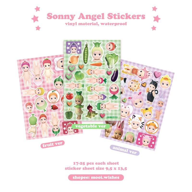 

Sticker Sonny Angel Sheet Deco Handphone Laptop Journaling Penpal
