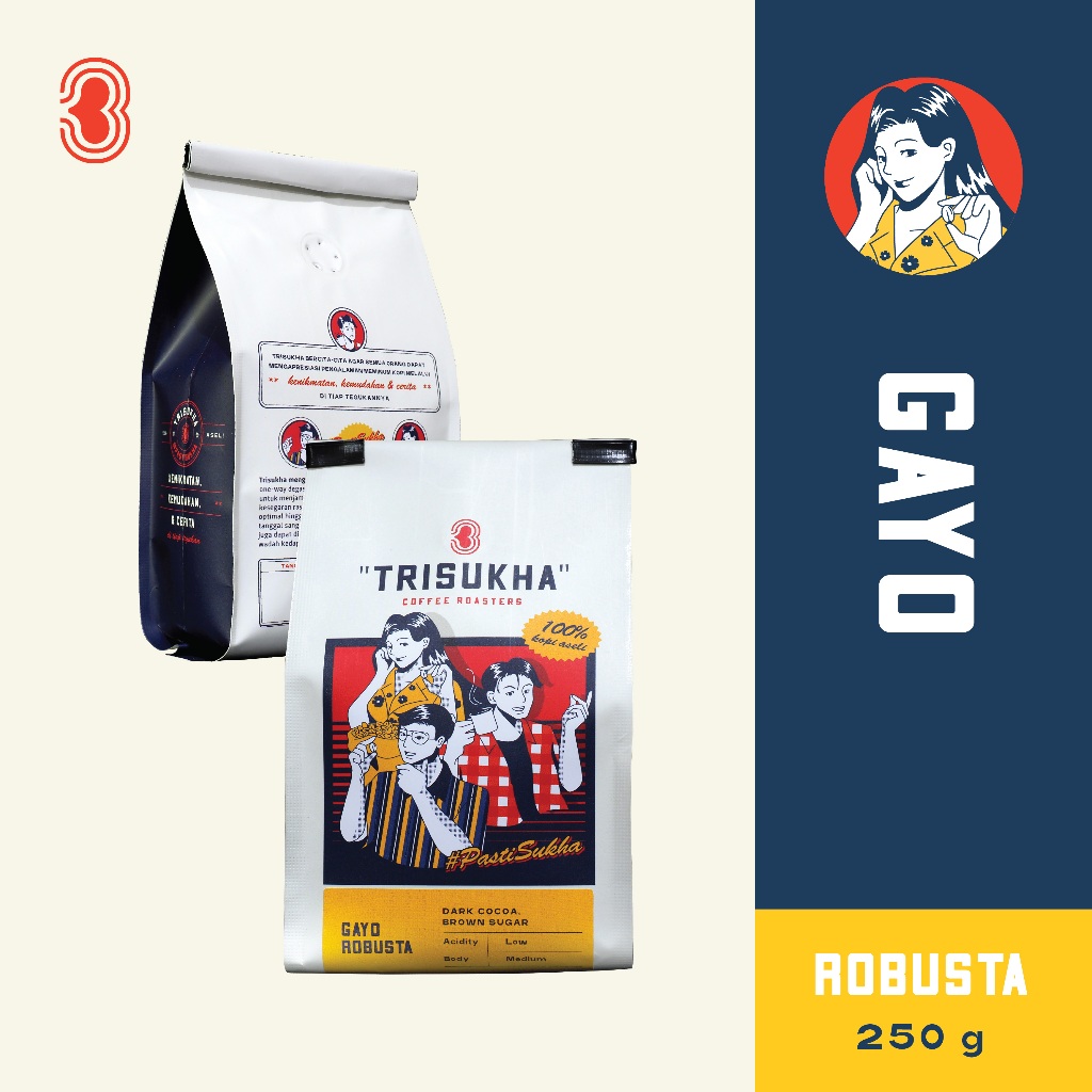 

Gayo Robusta - Biji / Bubuk Kopi Robusta Asli - TRISUKHA