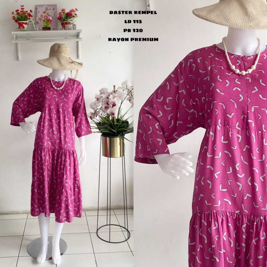 The Dasteran - [LD110] Daster Rempel Tangan Panjang / Daster Nyaman / Daster Rayon Premium / Home Dr