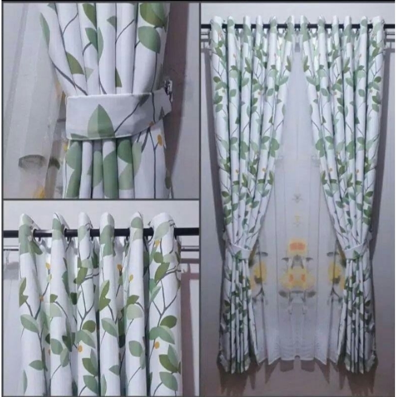 gorden minimalis gorden motif kangkung hijau gorden jendela dan pintu