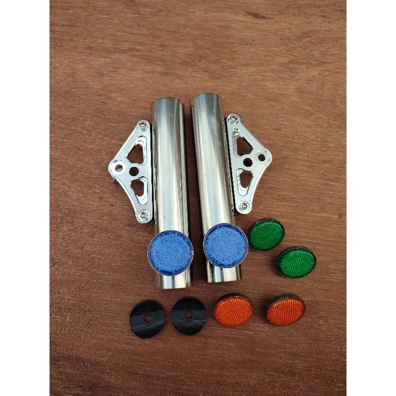 pipa kupingan stenlis kupingan lampu cnc cb gl mp tiger herex / pipa kupingan cnc day mos import