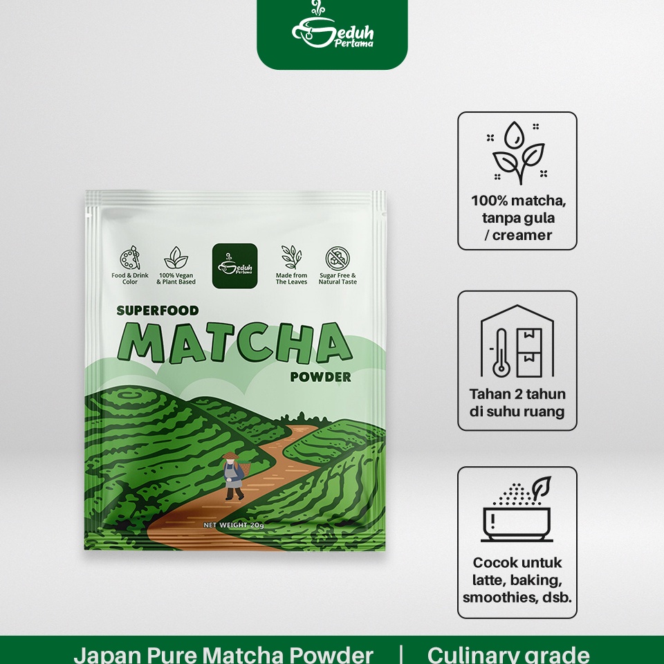 

JLY943 Terbaru Seduh Pertama Pure Matcha Powder Original 1 Tanpa Gula Creamer