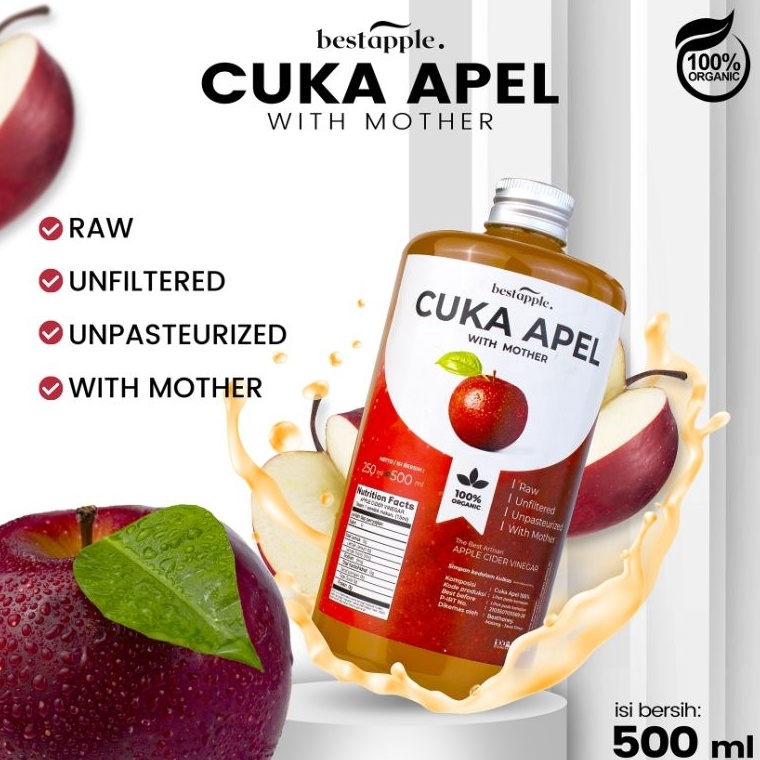 

FAV923 Ready Stok Bestapple Cuka Apel Original Diet Detoks Apple Cider Vinegar Toner Wajah Alami