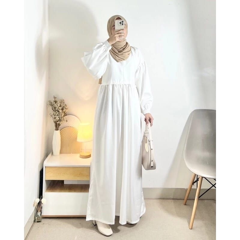 Yenci - Dress Sabrina,Dress Kasual,Dress Wanita Muslim Kekinian,Dress Korea,Dress busui bigsize
