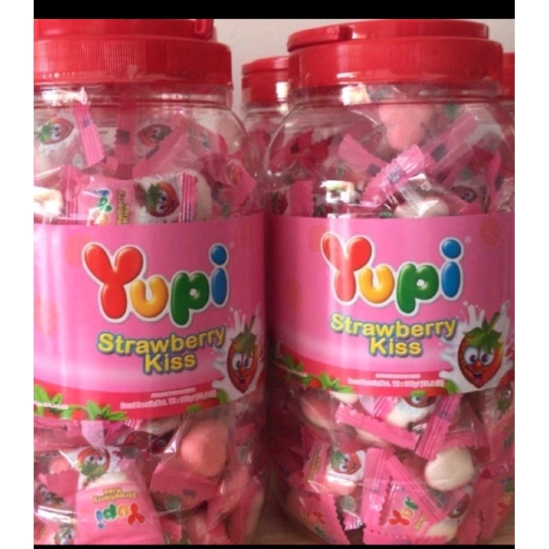 

Permen yupi Toples 300gr Rasa Strawbery