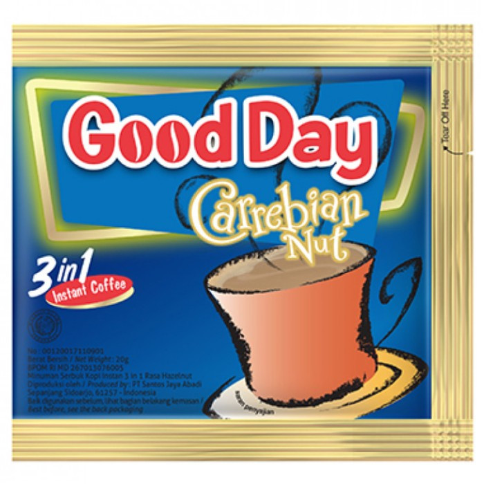 

Kopi good day carrebian nut 20gram