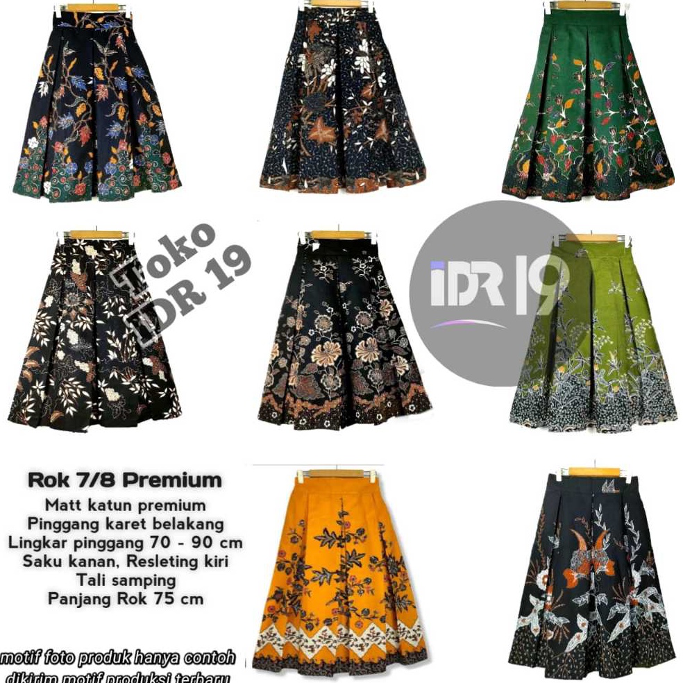 ART B92J Rok 78 wanita Batik Skirt BB sd 7 kg Rok 7 per 8 Wanita Rok Kerja Midi