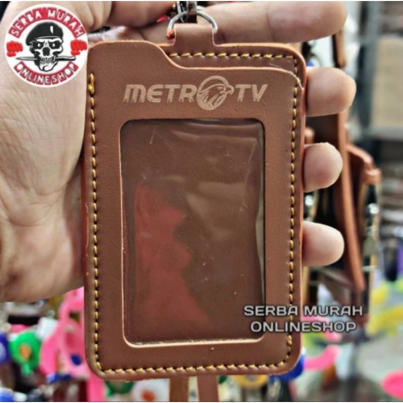 

HOLDER KALUNG ID CARD LOGO METRO TV COKLAT BEST QUALITY PREMIUM