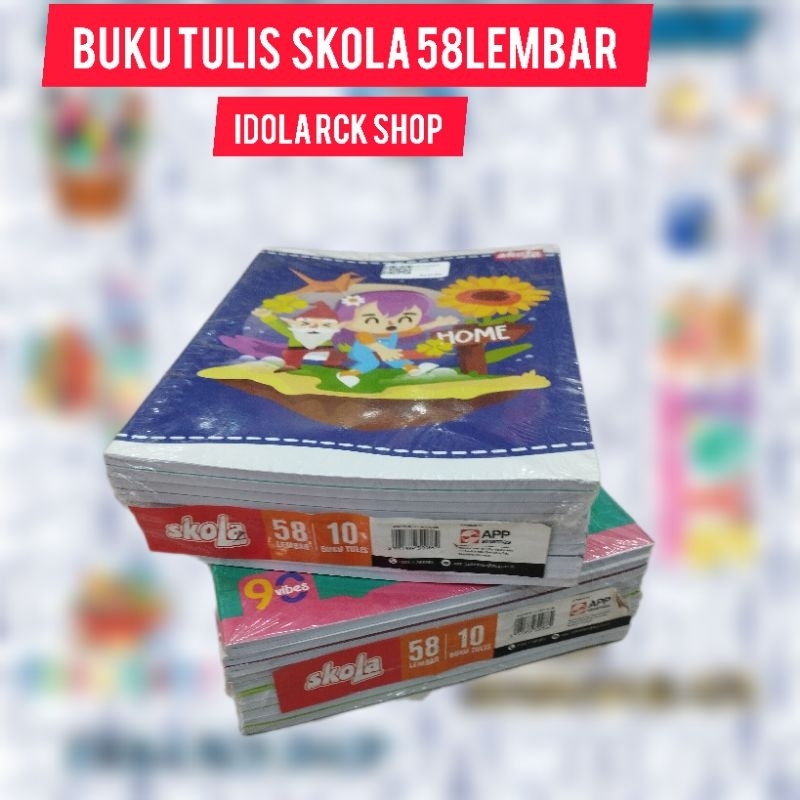 

BUKU TULIS SKOLA 58LEMBAR 1PK ISI 10