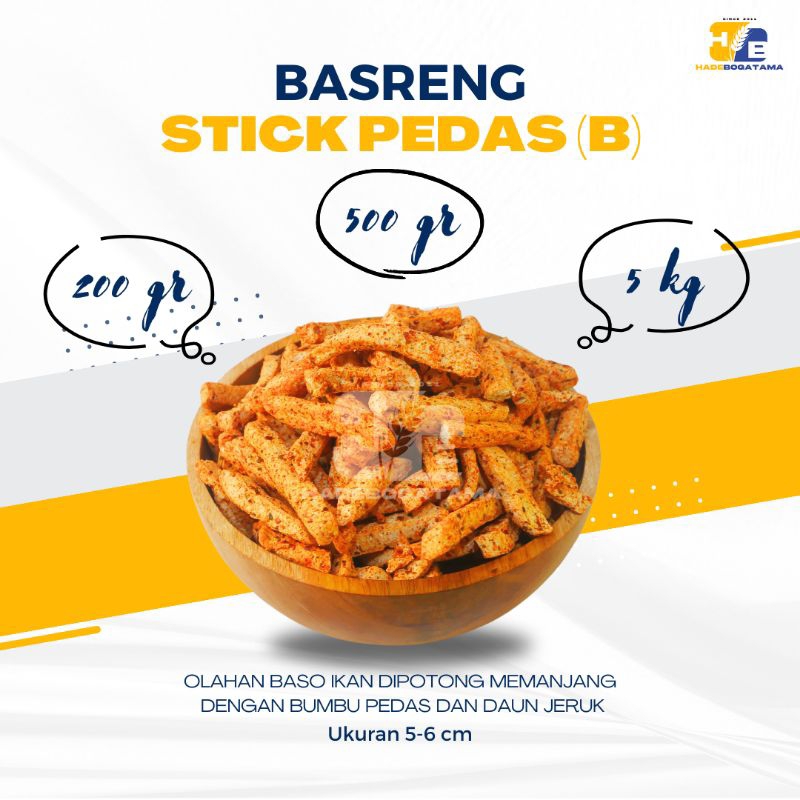 

Cemilan Basreng Stik (B) 200 gr (Bks)