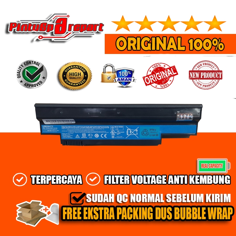 Genuine Battery Baterai Batrai Original (UM09H73) Acer Aspire One 532H 532 AO532H NAV50 UM-2009H UM0