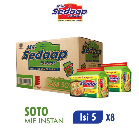 

JYP465 COD TERMURAH Sedaap Mie Instan Soto Isi 5 Bag 75 gr x8