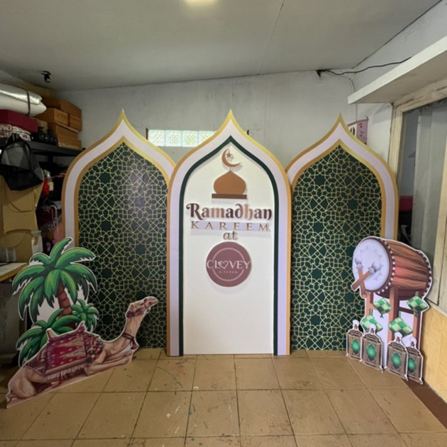 backdrop styrofoam RAMADHAN DAN LEBARAN