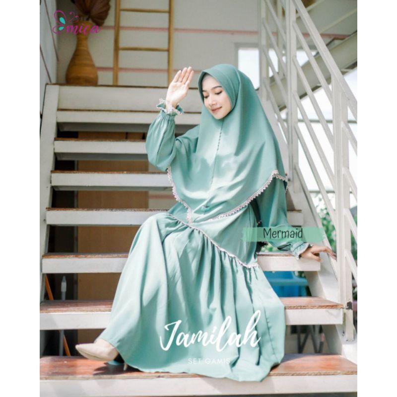 Gamis Jamilah set Khimar original Emica Hijab