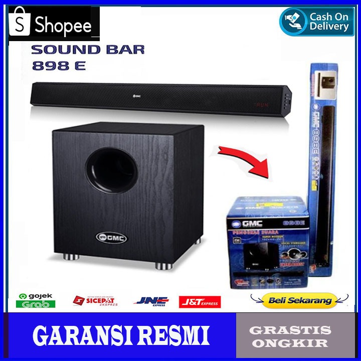 Speaker GMC Speaker Soundbar 898E/GMC 898G Bluetooth Suara exstra Bass ( HOME THEATER ) Original Ber