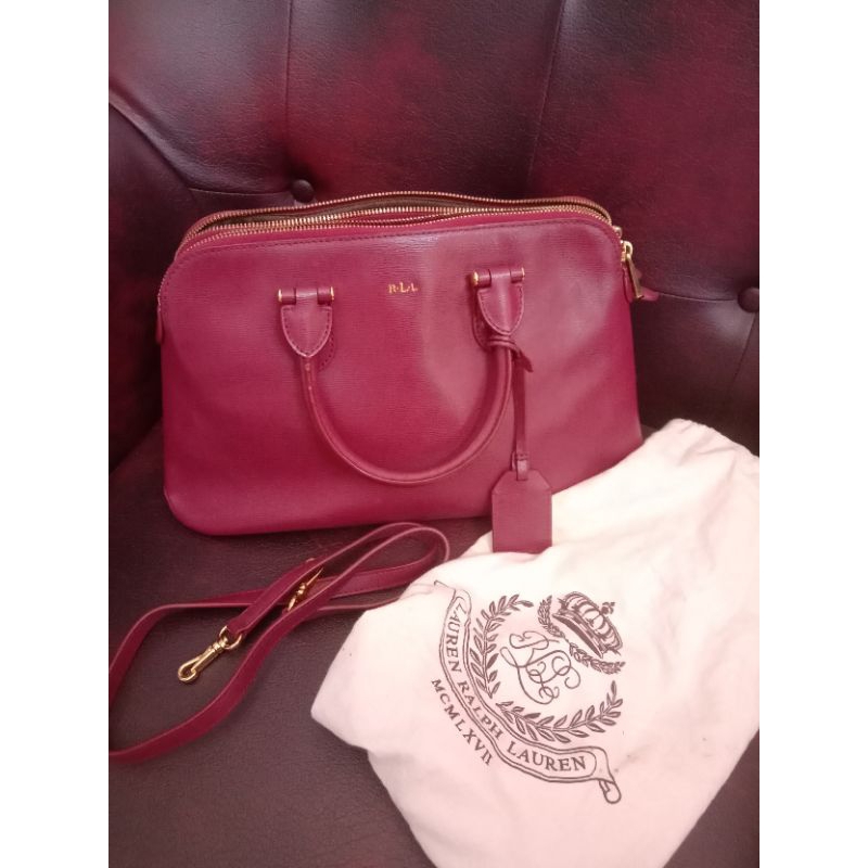 Lauren Ralph Lauren preloved bag merah maroon