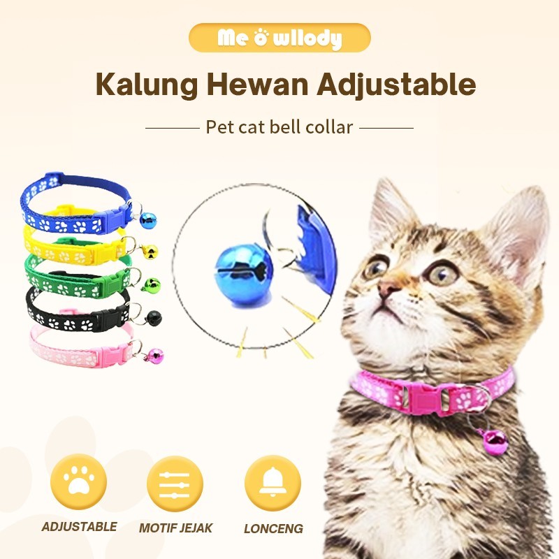 Kalung Lonceng Pita Kucing Anjing Cat Collar Aksesoris - Kuning