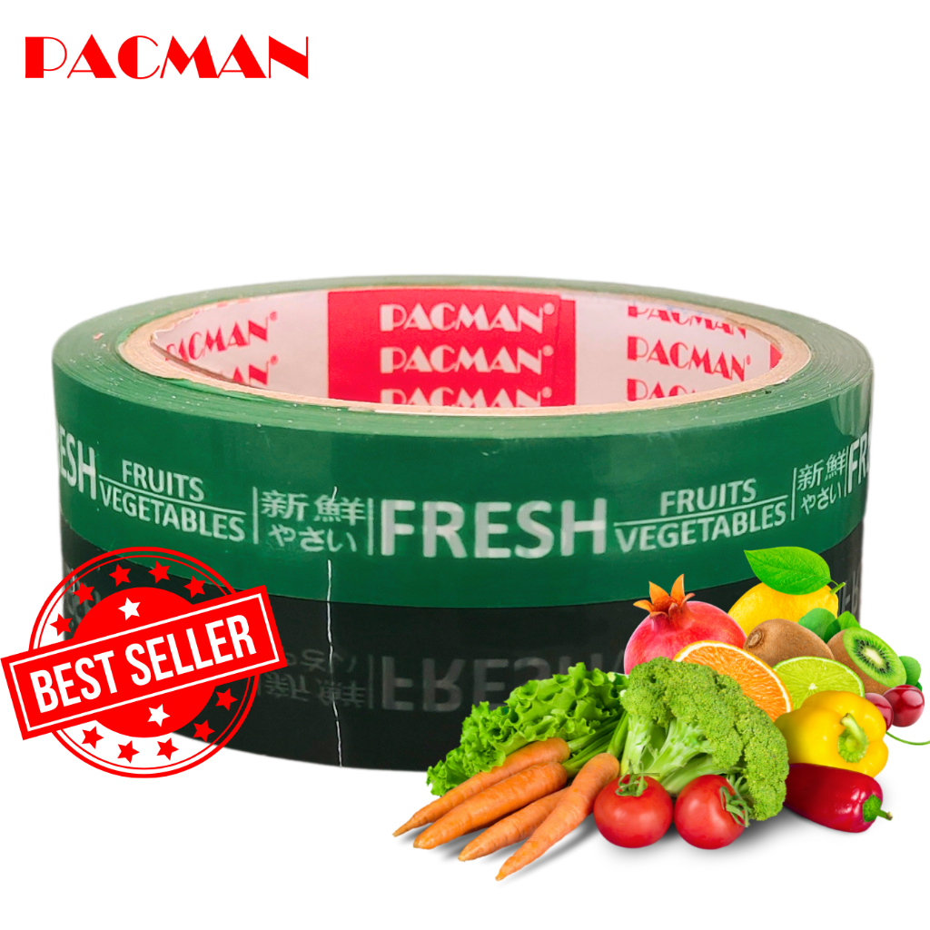 

Selotip Fresh Vegetable 1 inchi x 72 pita buah isolasi fresh vegetable merk pacman original 100%