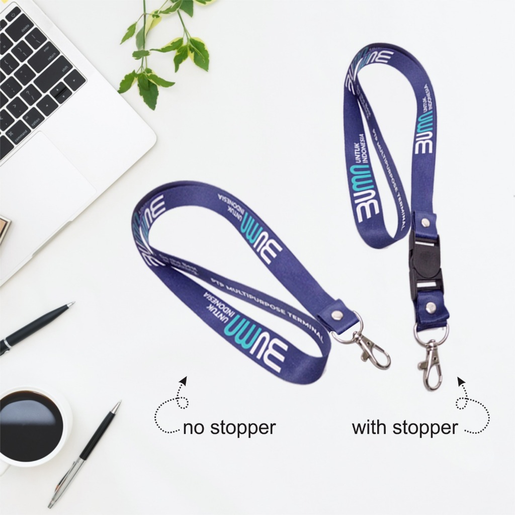 (BISA SATUAN) CETAK LANYARD DAN ID CARD CUSTOM / CETAK TALI LANYARD 2 SISI
