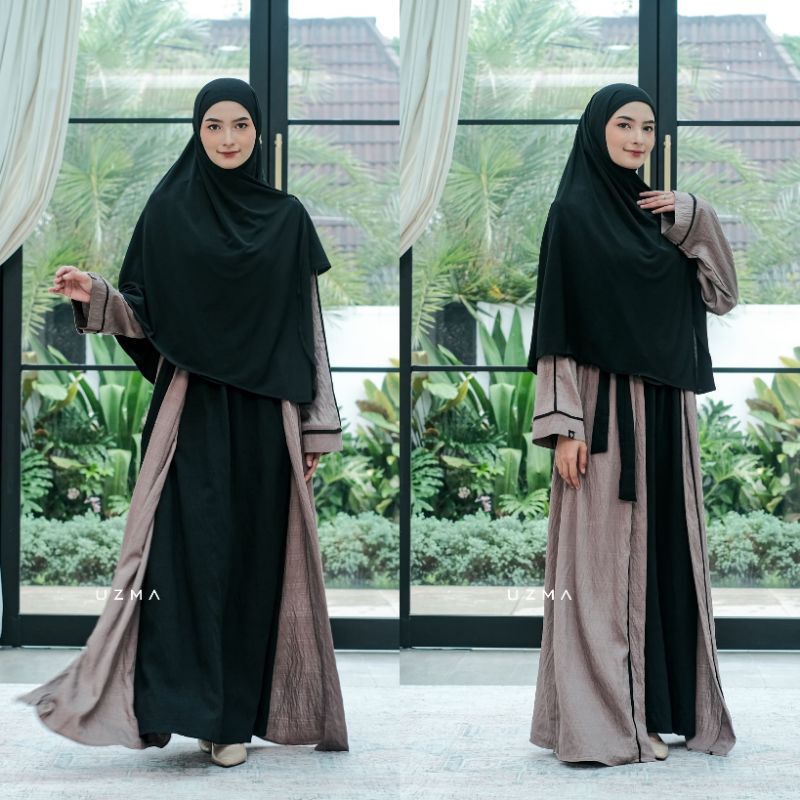 Abaya Nayla Ied Series By Uzma Hijab |Abaya Polos Premium