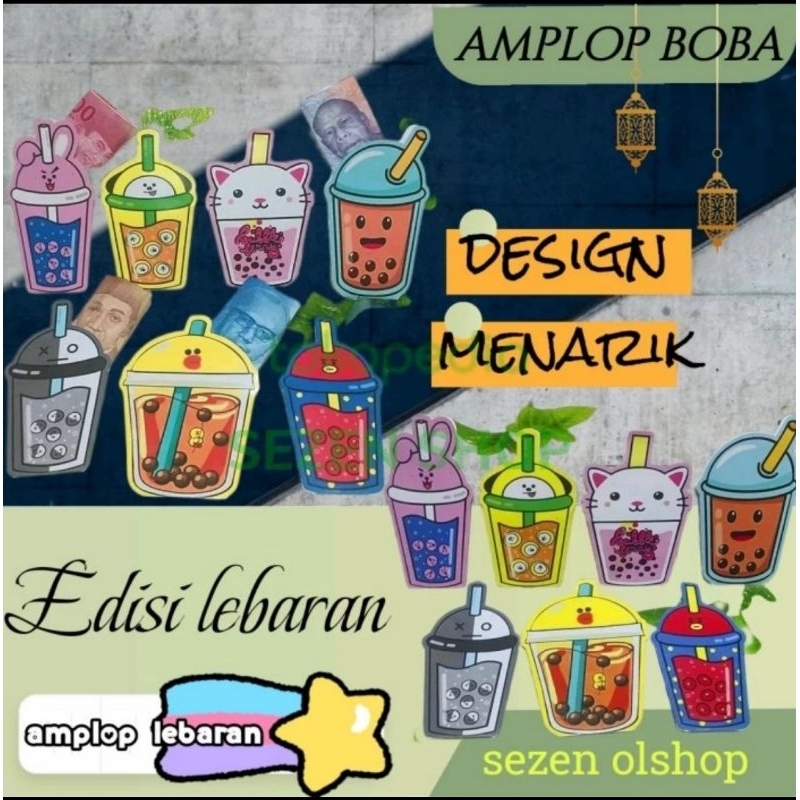 

amplop boba motif bolak balik