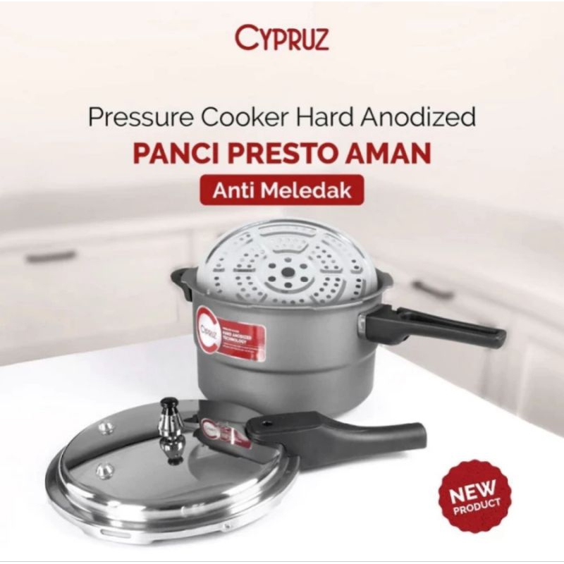 Cypruz PC-0412 Panci Presto 12L Pressure Cooker Multifungsi