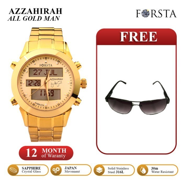 Forsta Azzahirah All Gold - Man Jam Tangan Muslim Limited