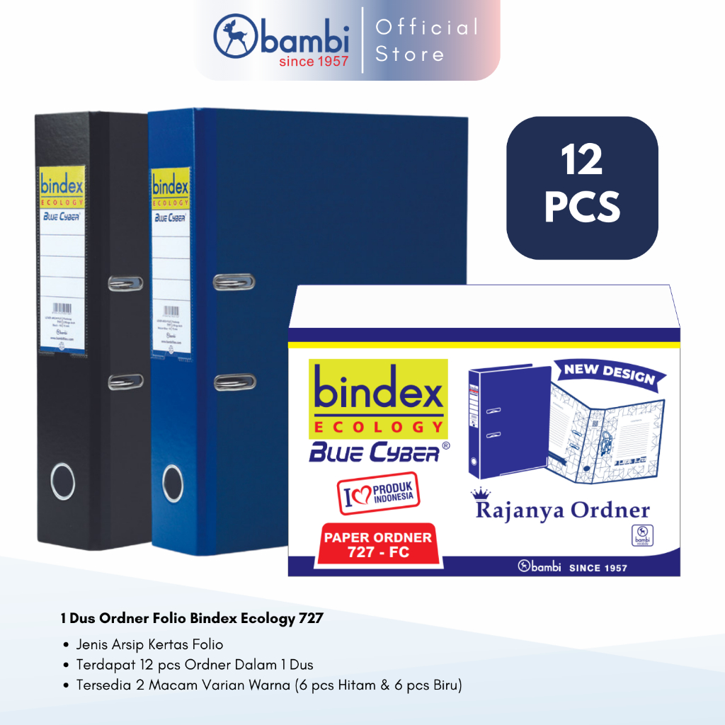 

1 Dus Bindex Ecology Lever Arch File Ordner Folio Mix Color Mid Size 50 mm Original