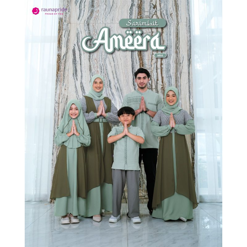 SARIMBIT RAUNA AMEERA MINT // Baju Muslim Sarimbit Keluarga