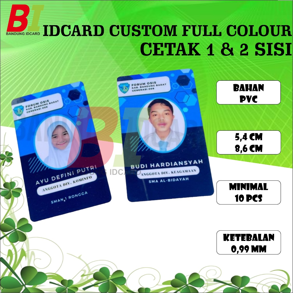 

CETAK KARTU ID CARD BAHAN PVC std ATM / CETAK KARTU PESERTA/ MEMBER CARD / KARTU PEGAWAI /KARTU VISITOR