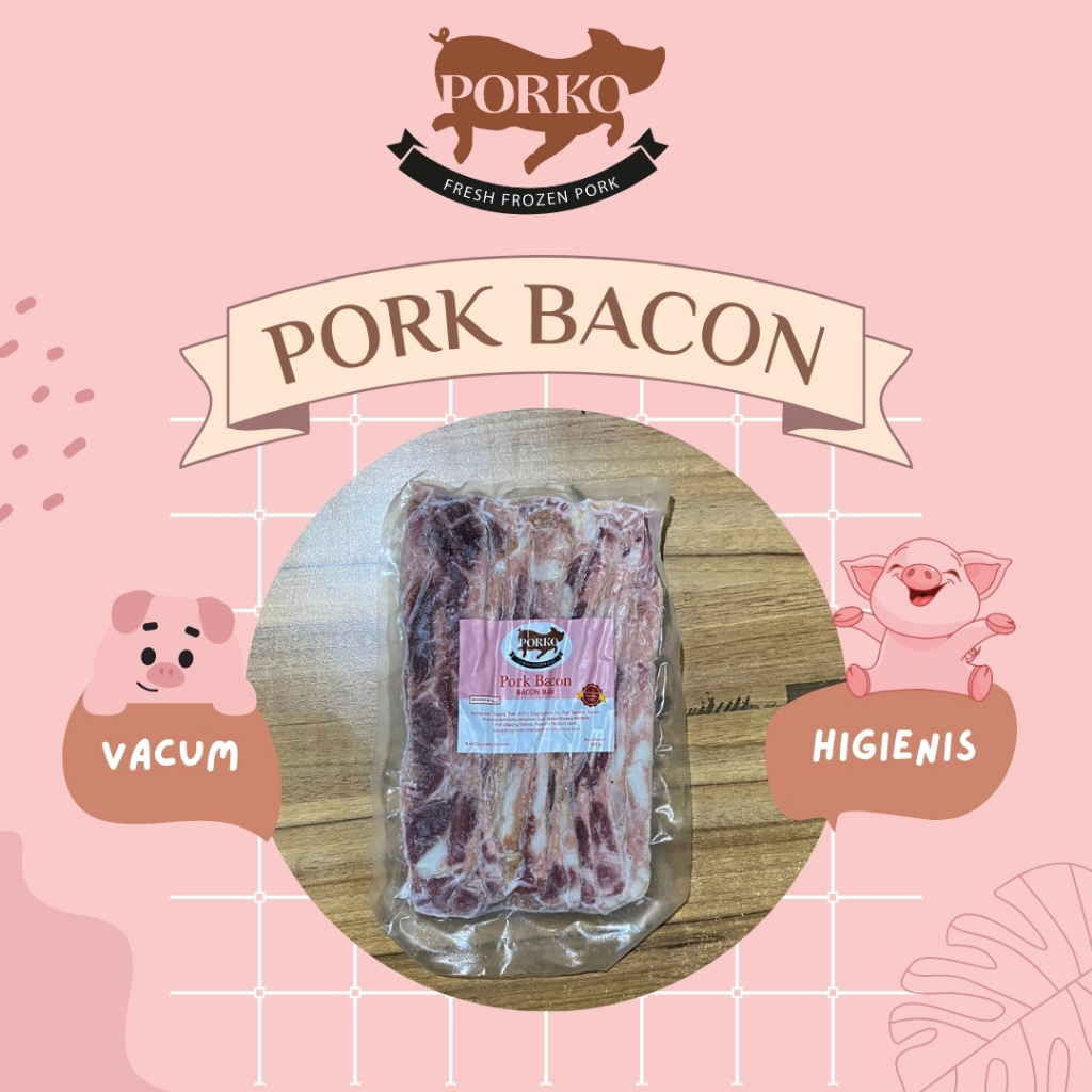 

pork bacon premium - 500 gram