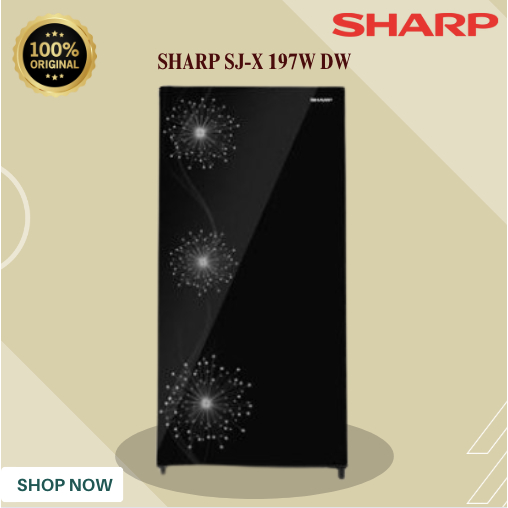 Kulkas 1 Pintu Sharp SJ-X 197W DW/ SJX 197W DW/ SJ-X-197W-DW/ SJX197W DW/ SJ-X-197-W-DW/GARANSI ORI