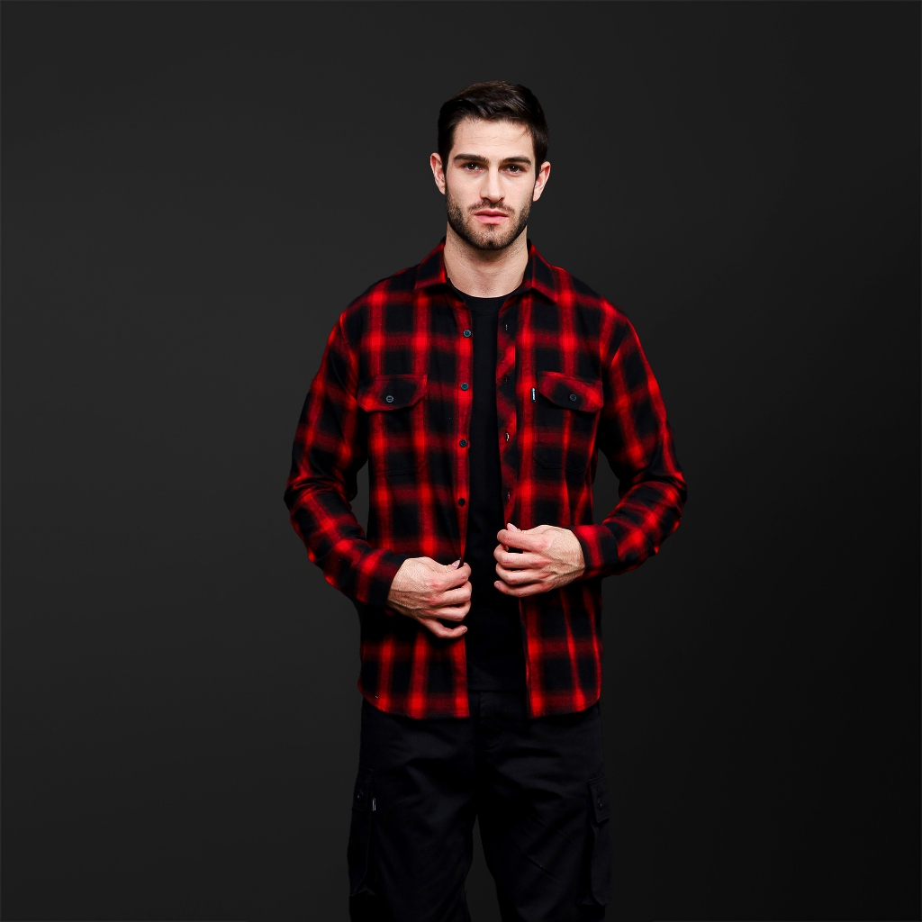 Gloaming Kemeja Flanel Veterano Unisex Panjang  Savoria