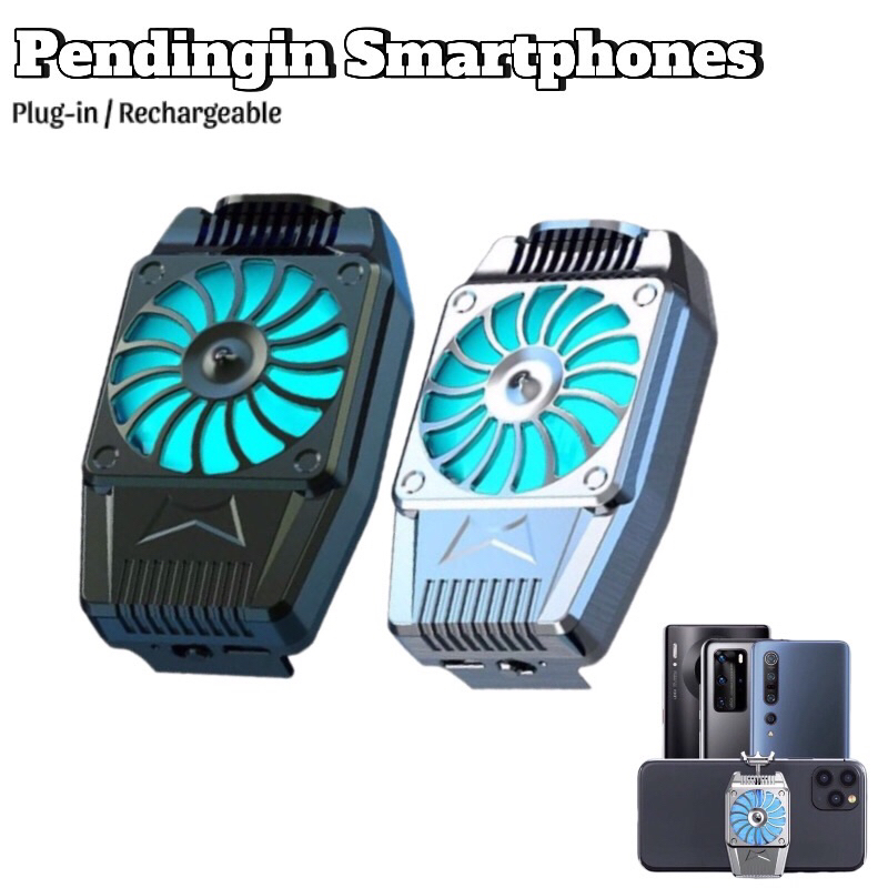 Smartphone Cooling Fan / Pendingin HP / Cooler Radiator Phone Bracket Gaming H15 Panjang Kabel 1.5M