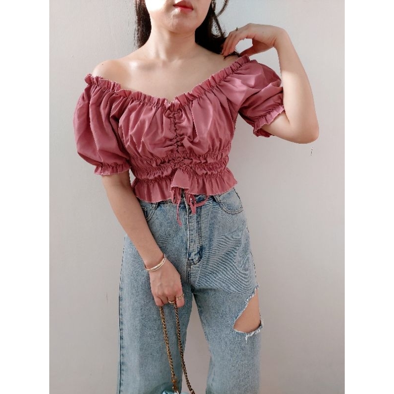 Rubbery Sabrine (sabrina karet/ multiways sabrine/ tied sabrine/ sabrina serut)