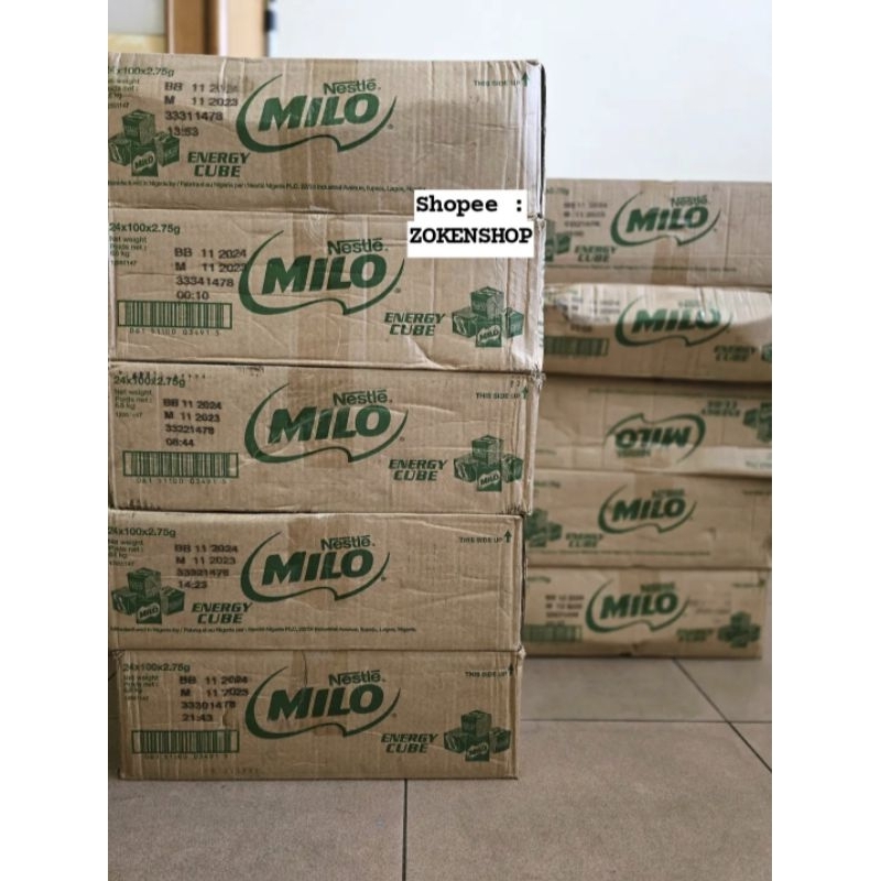 

KEMASAN BARU EXP MARET 2025 1 Dus Nestle Milo Cube 100 isi 24 bungkus - READY STOCK