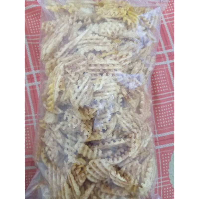 

KRIPIK PISANG BENTUK TARO RENYAH GURIH NIKMAT KRIUK KRIUK KEMASAN 1KG