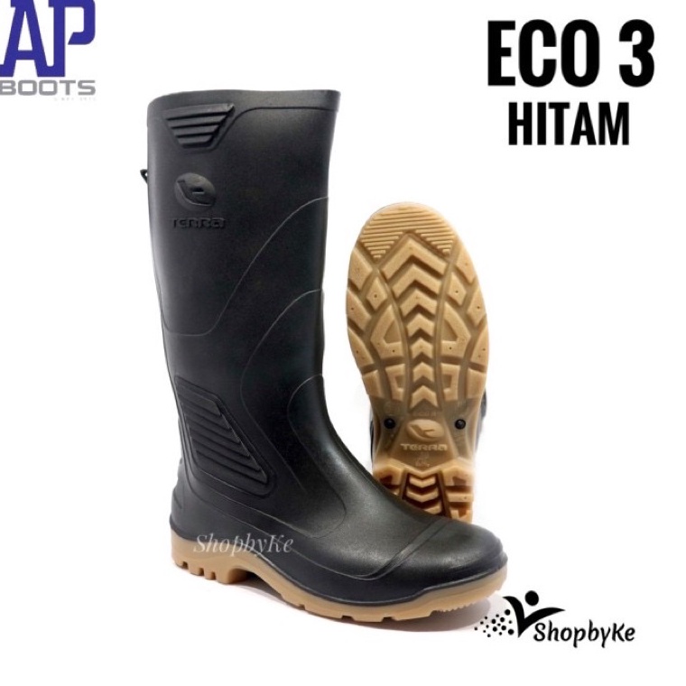 ART F89U Sepatu Boots Karet merk AP Terra Eco 3 Hitam Size 3843