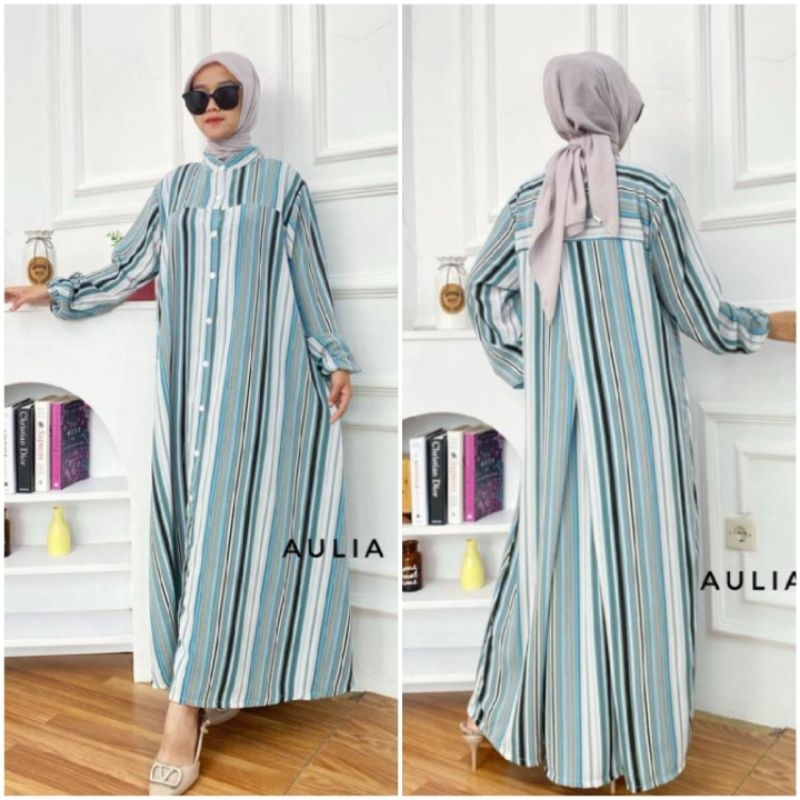 BISA COD GALERIAZKIYA AULIA DRESS BY YAYUKU YAYOE HIJAB/ GAMIS KATUN MANGO YORYU/ DRESS FULL KANCING